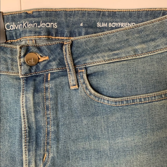 Calvin Klein Slim Boyfriend Sandstone Blue Jeans - Picture 3 of 8